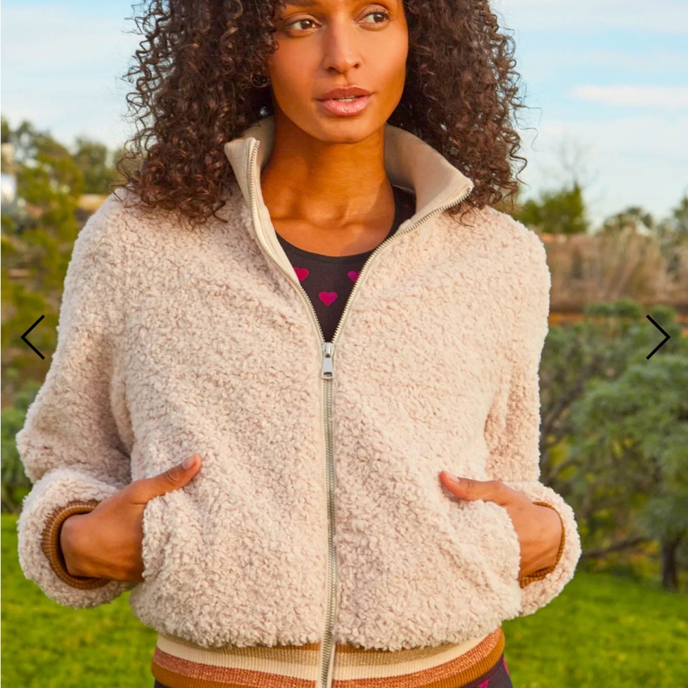 Sherpa Stripe Bomber Jacket